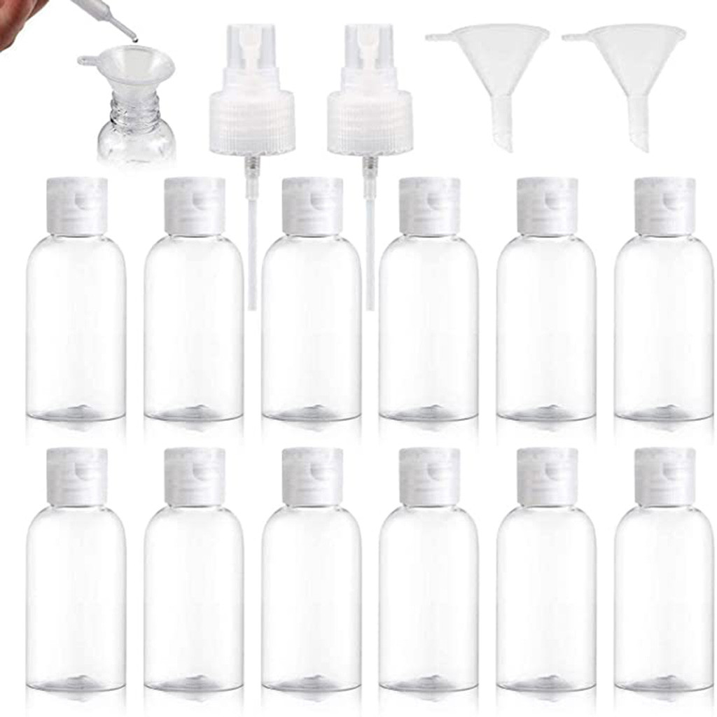 Misting Bottle Fine - 투명 플라스틱 빈 병 세트 펌프