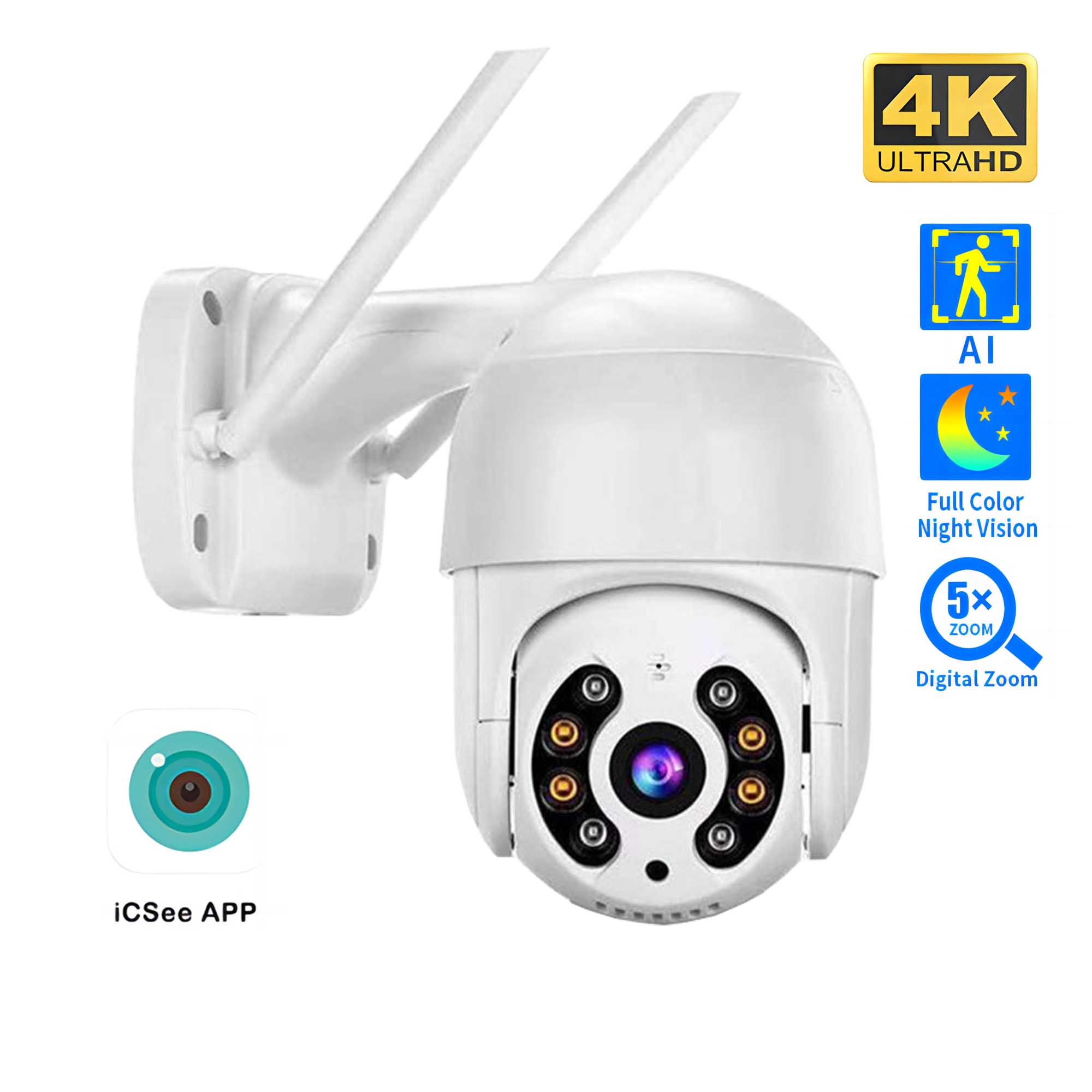 Eufy Camera E220 - 8MP 4K 무선 PTZ 카메라 HD