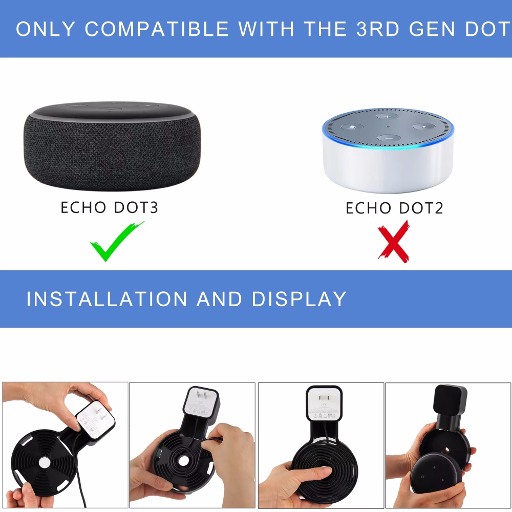 Echo Dot 3 벽걸이 홀더 코드 관리 브래킷 Al - Amazon Speaker Echo Pop 리뷰 및 가격